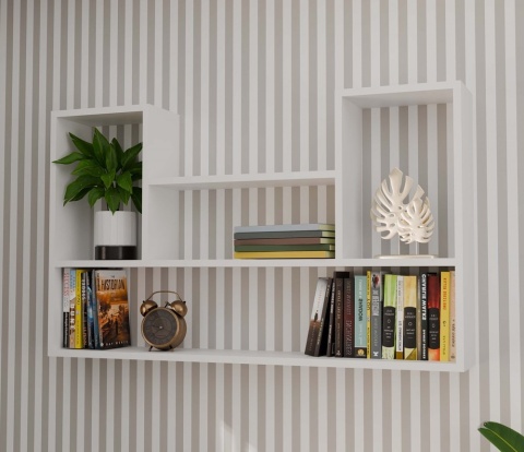 Półka regał wiszący POL-1105-BIEL-MAT