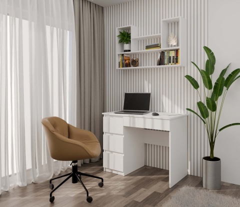 Półka regał wiszący POL-1105-BIEL-MAT