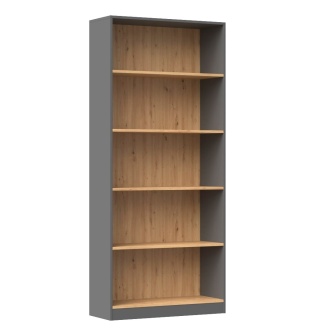 Regał 80 cm antracyt - dąb artisan RE-1404-ANT-ART