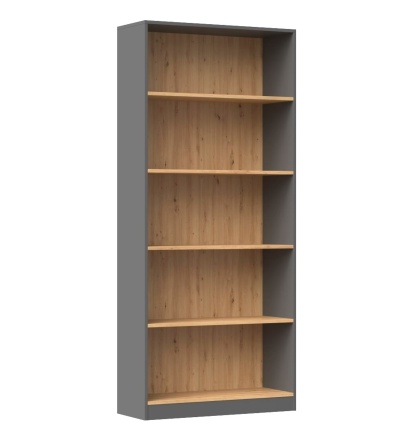 Regał 80 cm antracyt - dąb artisan RE-1404-ANT-ART