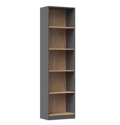 Regał do salonu 50cm antracyt - artisan RE-1402-ANT-ART