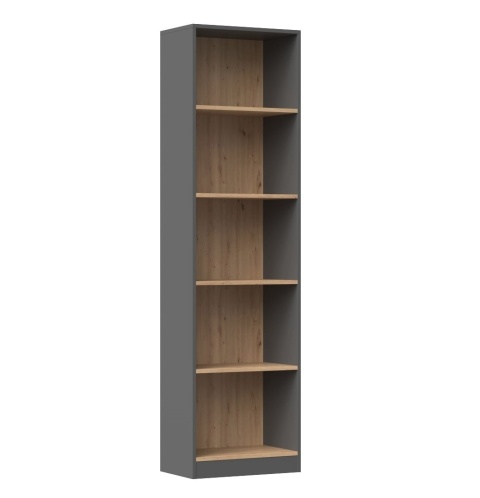 Regał do salonu 50cm antracyt - artisan RE-1402-ANT-ART