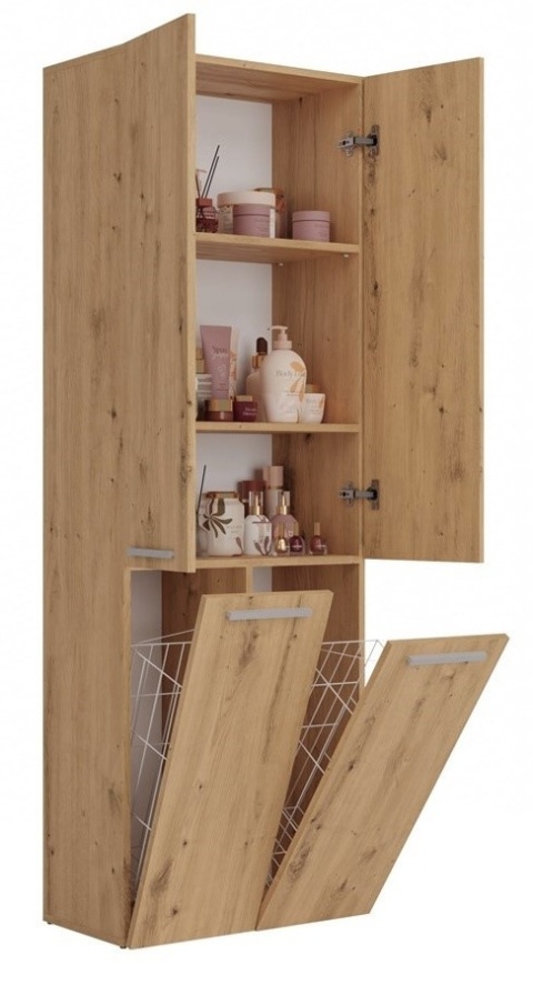 Regał łazienkowy z koszami LAZ-1322-ART