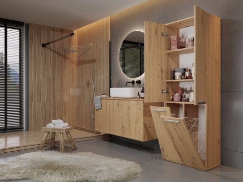 Regał łazienkowy z koszami LAZ-1322-ART