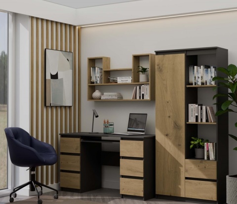 Regał na książki na ścianę dąb artisan POL-1105-ART