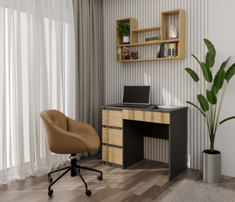 Regał na książki na ścianę dąb artisan POL-1105-ART