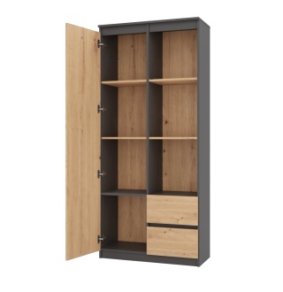 Regał z półkami i drzwiczkami RE-1425-ANT-ART