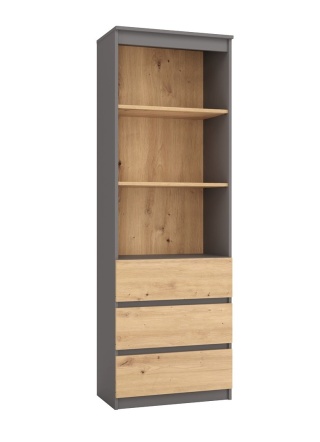 Regał z szufladami antracyt - artisan RE-1424-ANT-ART