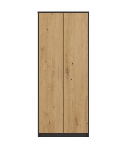 Regał zamknięty antracyt - dąb RE-1427-ANT-ART