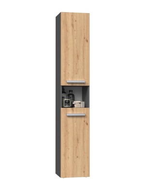 Słupek łazienkowy z koszem na pranie 30 cm LAZ-1315-ANT-ART