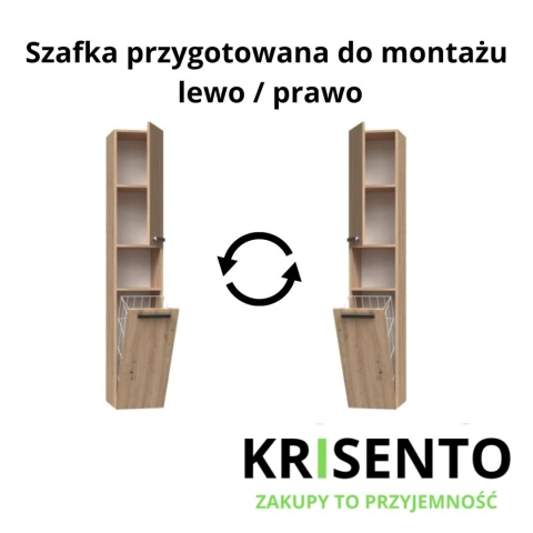 Słupek łazienkowy z koszem na pranie LAZ-1315-ART