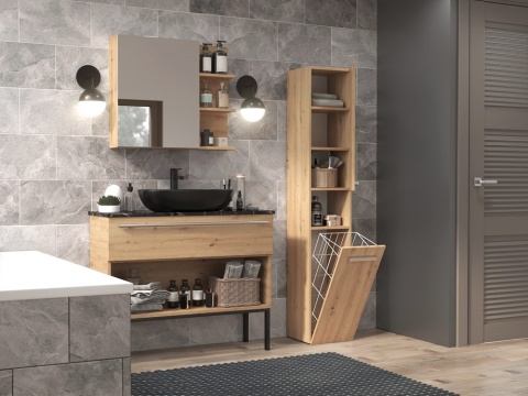 Słupek łazienkowy z koszem na pranie LAZ-1315-ART