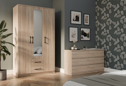 Szafa 3 drzwiowa z lustrem 120cm SZAF-1005-L-SON