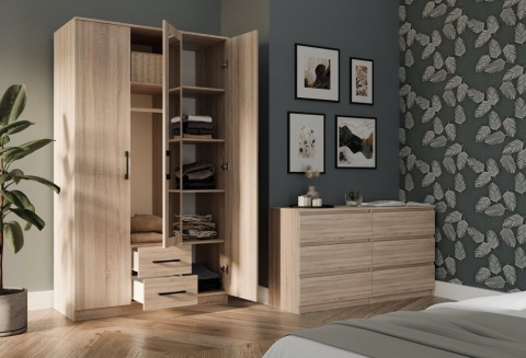 Szafa 3 drzwiowa z lustrem 120cm SZAF-1005-L-SON