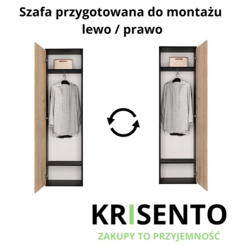 Szafa na kurtki i buty 50cm SZAF-1003-ANT-ART