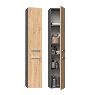 Szafka łazienkowa 30 antracyt - dąb artisan LAZ-1314-ANT-ART