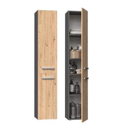 Szafka łazienkowa 30 antracyt - dąb artisan LAZ-1314-ANT-ART