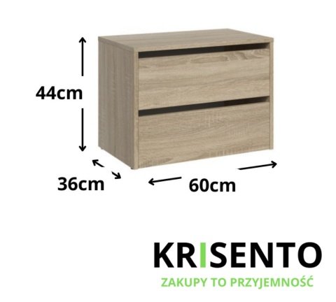 Szafka na buty bez siedziska dąb sonoma BUT-204-SON