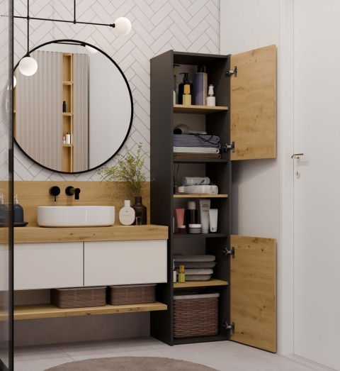 Szafka na plyny do lazienki LAZ-1311-ANT-ART