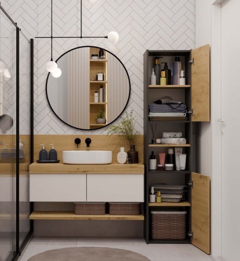 Szafka na plyny do lazienki LAZ-1311-ANT-ART