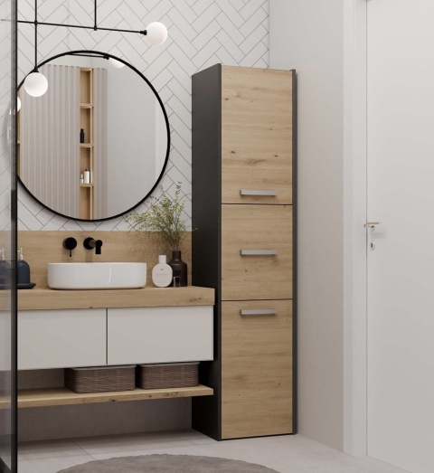 Szafka na ręczniki do łazienki LAZ-1312-ANT-ART