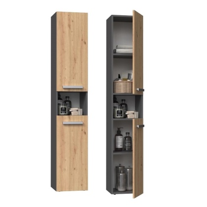 Wąska szafka łazienkowa LAZ-1313-ANT-ART