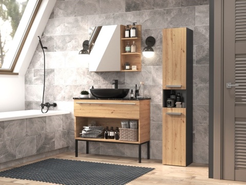 Wąska szafka łazienkowa LAZ-1313-ANT-ART