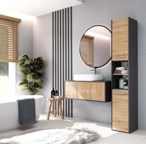 Wąski słupek łazienkowy LAZ-1309-ANT-ART