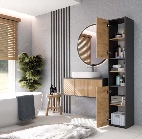 Wąski słupek łazienkowy LAZ-1309-ANT-ART