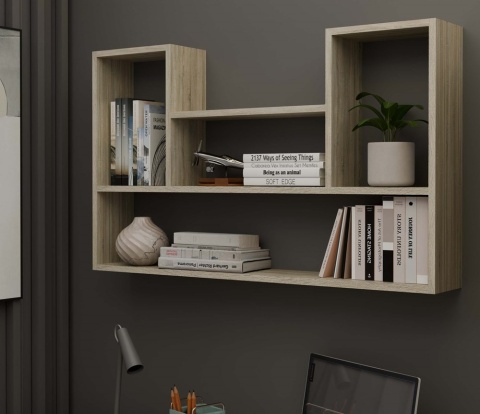 Wisząca półka na kwiaty dąb sonoma POL-1105-SON