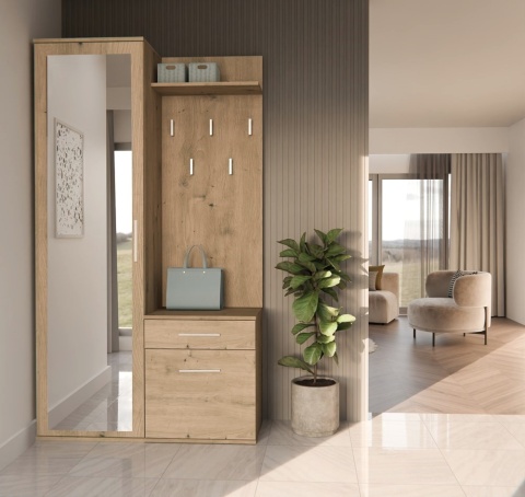 Zestaw mebli do przedpokoju dąb artisan GAR-104-ART