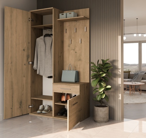 Zestaw mebli do przedpokoju dąb artisan GAR-104-ART