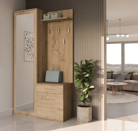 Zestaw mebli do przedpokoju dąb artisan GAR-104-ART