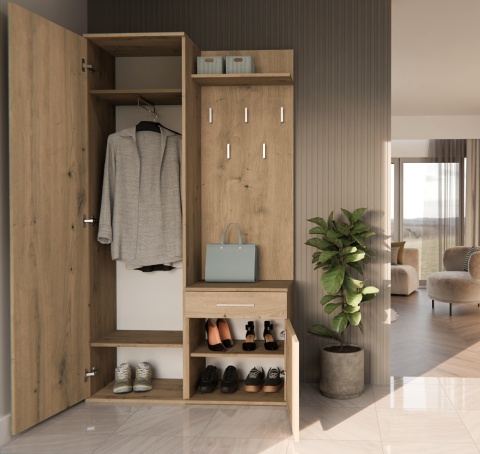 Zestaw mebli do przedpokoju dąb artisan GAR-104-ART