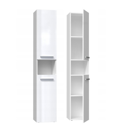 Biała szafka do łazienki LAZ-1313-BIEL-POŁ