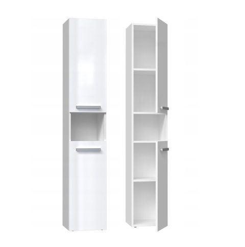 Biała szafka do łazienki LAZ-1313-BIEL-POŁ