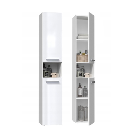 Biała szafka do łazienki LAZ-1313-BIEL-POŁ