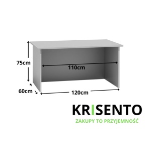 Biurko 120x60 białe BIUR-708-BIEL-MAT