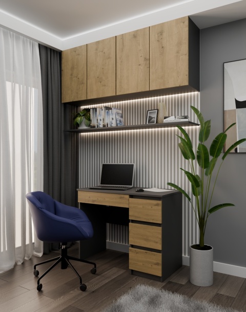 Biurko młodzieżowe BIUR-706-ANT-ART-P