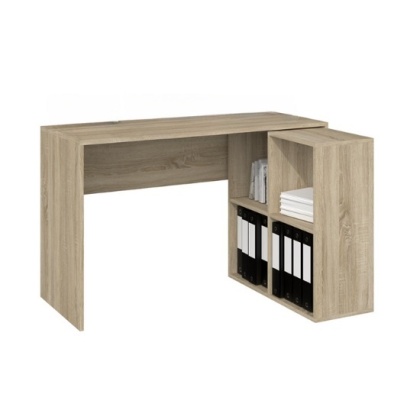 Biurko narożne z regałem dąb sonoma BIUR-702-SON