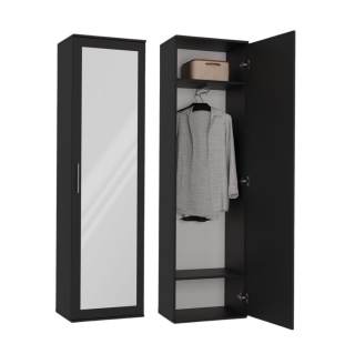 Czarna szafa z lustrem SZAF-1003-CZERN-MAT