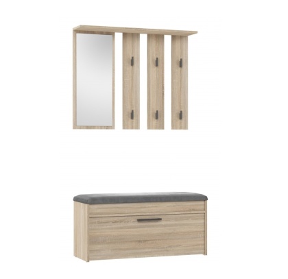 Garderoba z siedziskiem sonoma GAR-106-SON