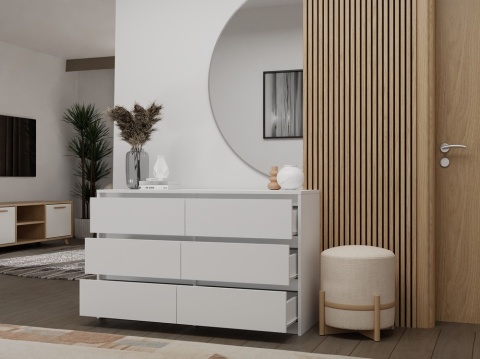 Komoda biała do sypialni KOM-919-BIEL-MAT