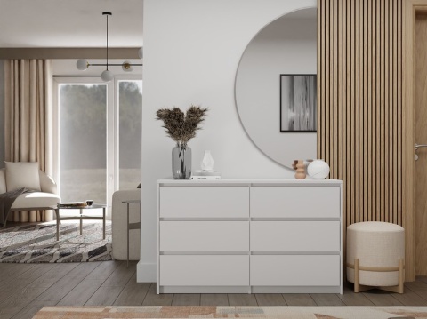 Komoda biała do sypialni KOM-919-BIEL-MAT