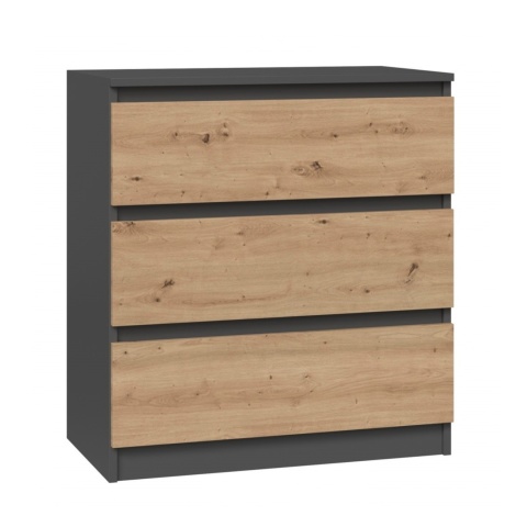 Mała komoda antracyt - dąb artisan KOM-901-ANT-ART