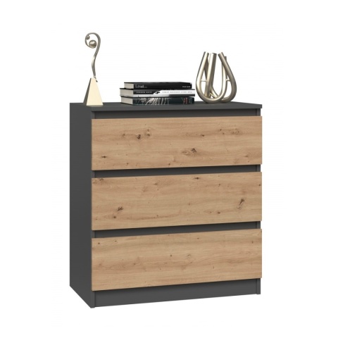 Mała komoda antracyt - dąb artisan KOM-901-ANT-ART