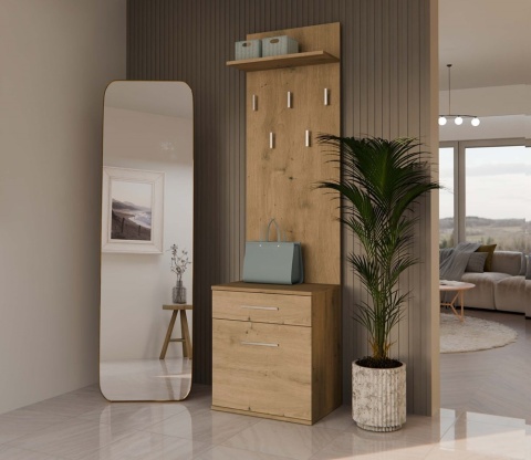 Mini garderoba do przedpokoju dąb artisan GAR-103-ART