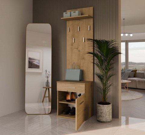 Mini garderoba do przedpokoju dąb artisan GAR-103-ART