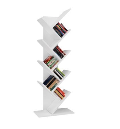 Nowoczesny regał na książki RE-1428-BIEL-MAT