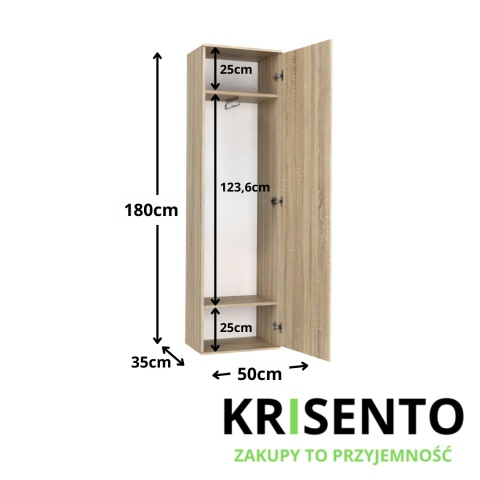 Płytka szafa do przedpokoju SZAF-1003-SON